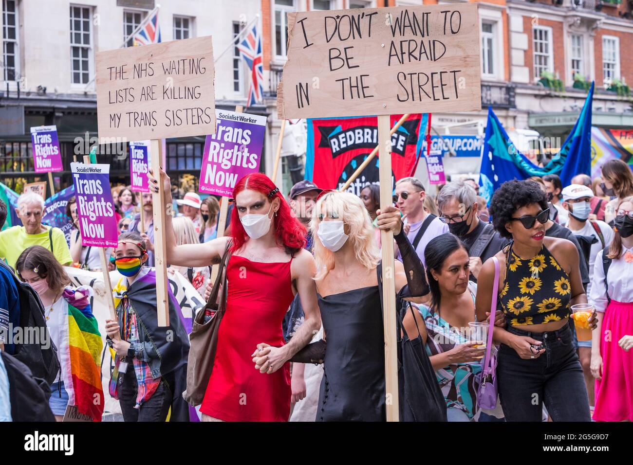 Dritte Auflage von London Trans Pride Stockfoto