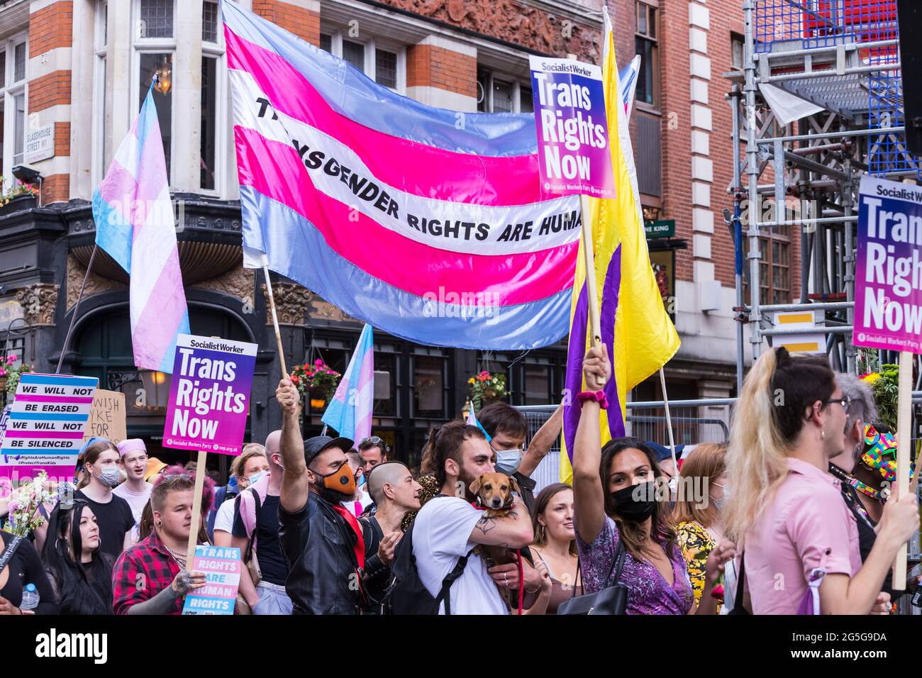 Dritte Auflage von London Trans Pride Stockfoto