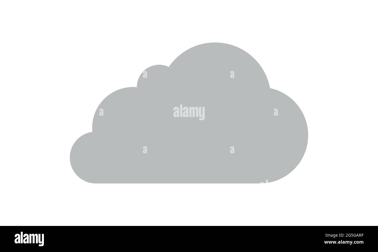 Wolkensymbol auf weißem Vektorbild Stock Vektor