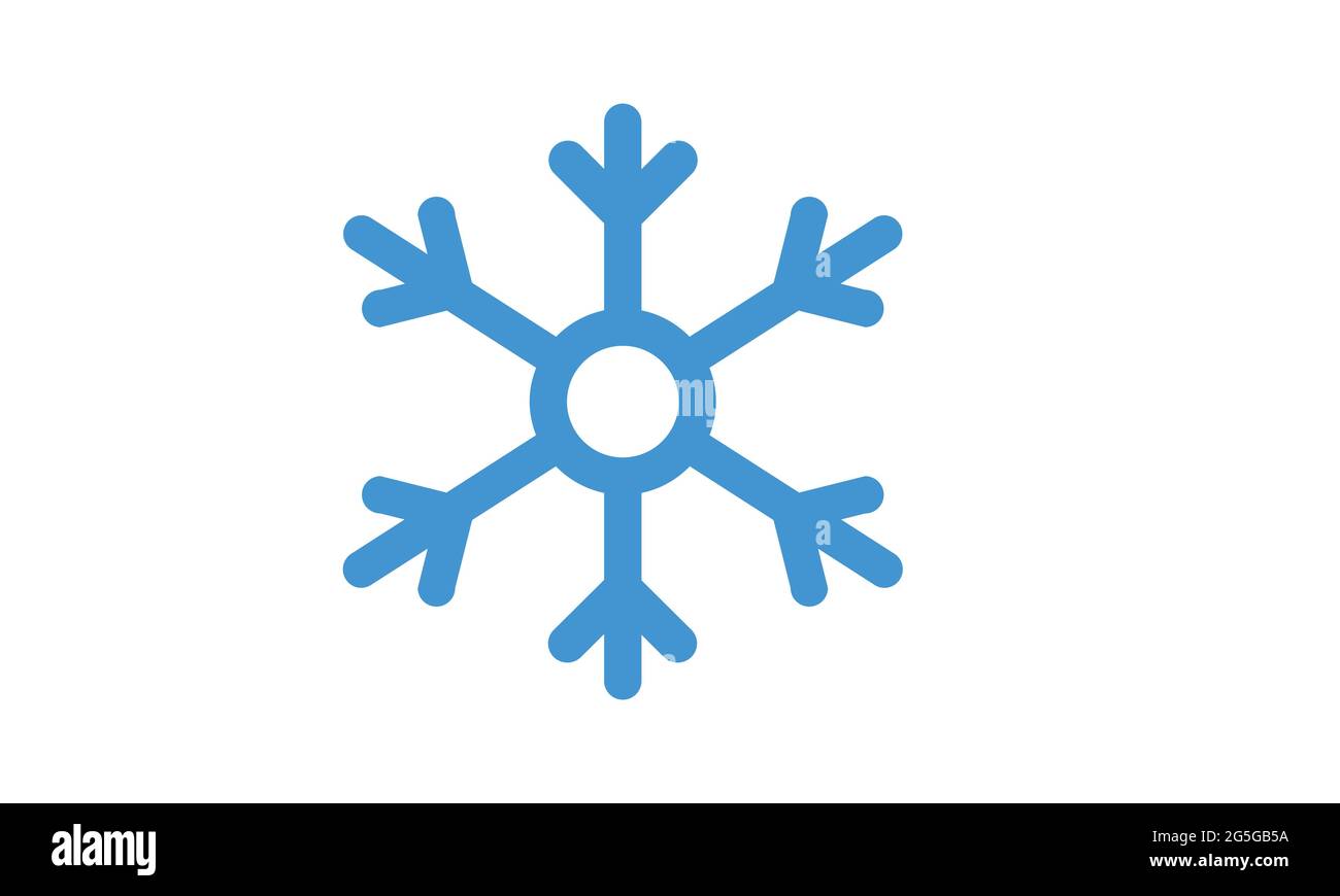 Schneeflocke-Symbol. Flache Illustration von Schneeflocke Vektor-Symbol. schneeflocke Zeichen-Symbol isoliert auf weißem Hintergrund Stock Vektor