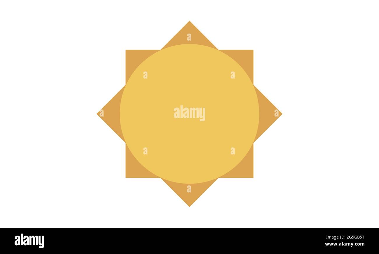 Sun-Symbol in flacher Form für Apps ui-Websites Farbvektorbild Stock Vektor
