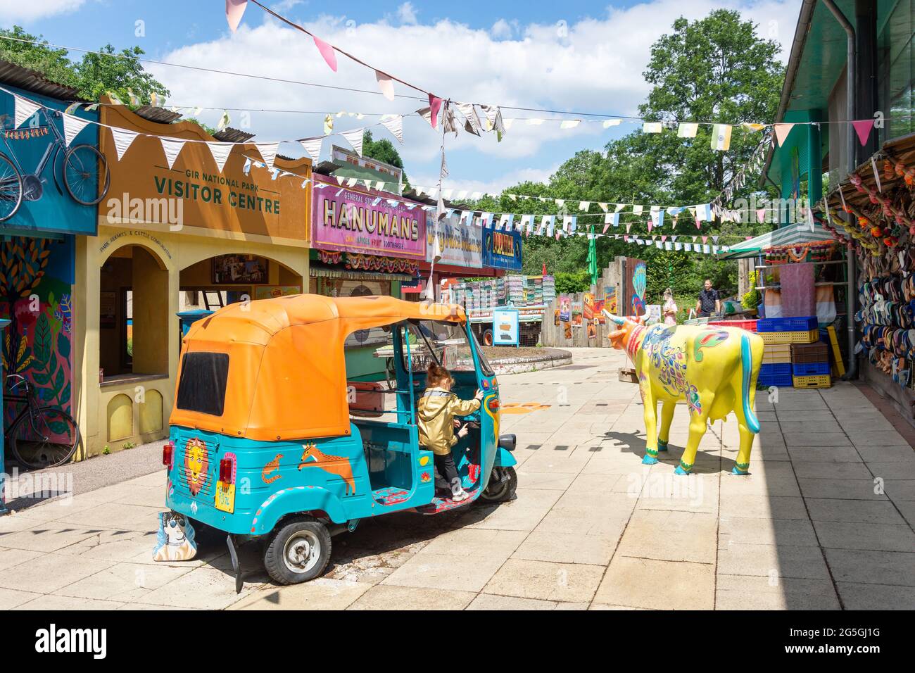 Indian Village im ZSL London Zoo, Regent's Park, City of Westminster, Greater London, England, Vereinigtes Königreich Stockfoto