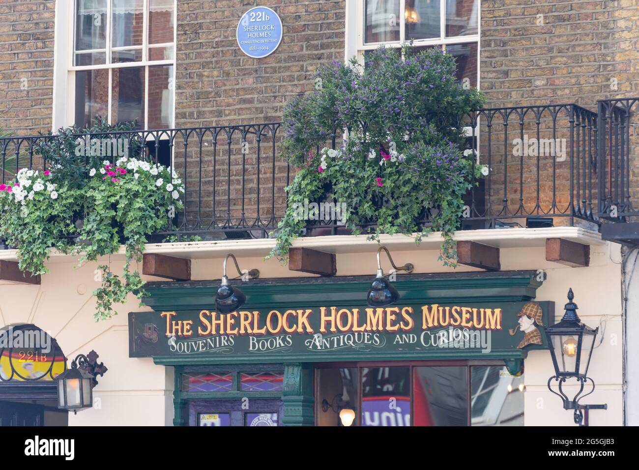Sherlock Holmes Museum, 221b Baker Street, Marylebone, City of Westminster, Greater London, England, Vereinigtes Königreich Stockfoto