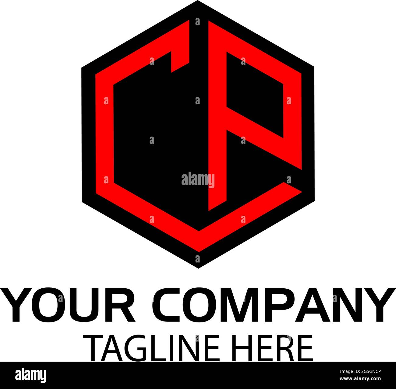 CP Stock Logo, flaches Design. CP-Monogramm Stock Vektor