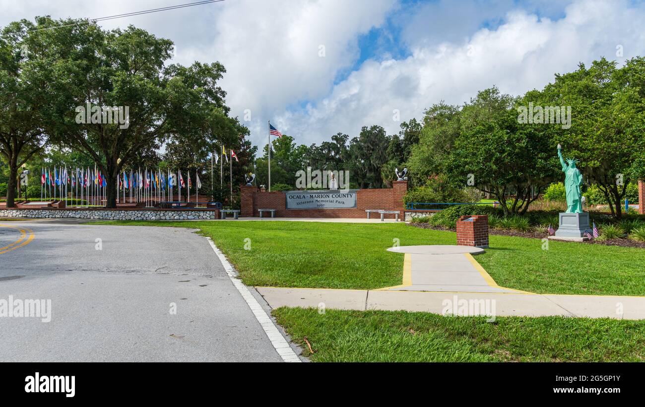 Ocala Marion County Veteran's Memorial Park - Ocala, Florida, USA Stockfoto