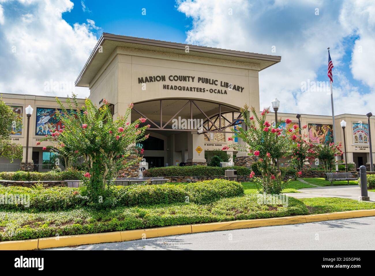 Marion County Public Library Headquarters - Ocala Gebäude - Ocala, Florida, USA Stockfoto