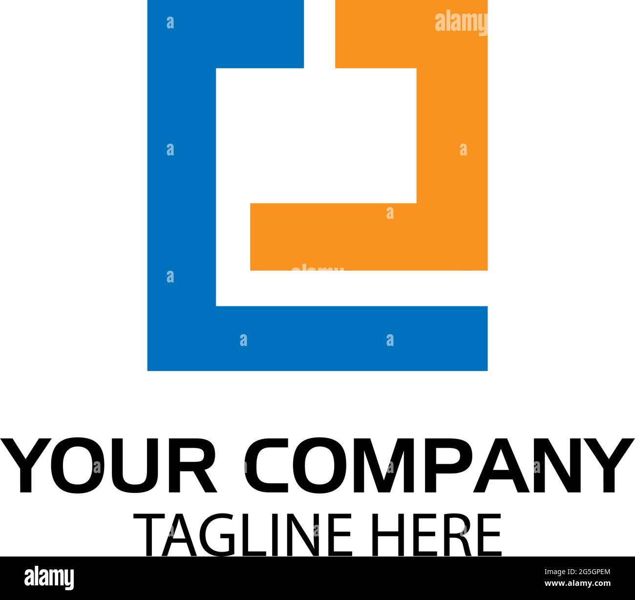 CP Initial Stock Logo Vorlage., moderne Papierschrift. Stock Vektor