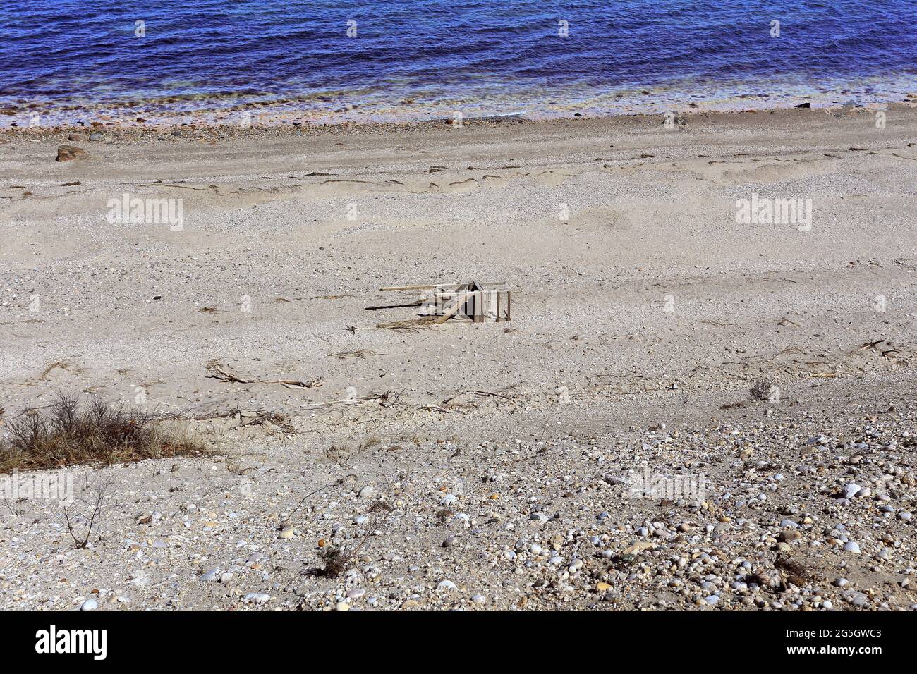 Strand am Long Island Sound vor Port Jefferson Long Island New York Stockfoto