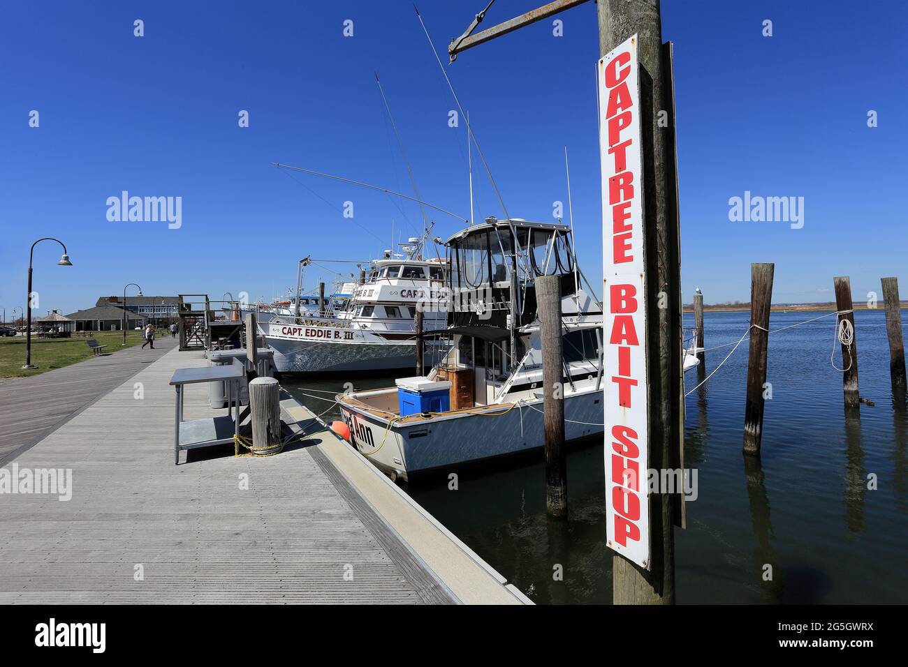 Charter Fischerboote Captree State Park Long Island New York Stockfoto