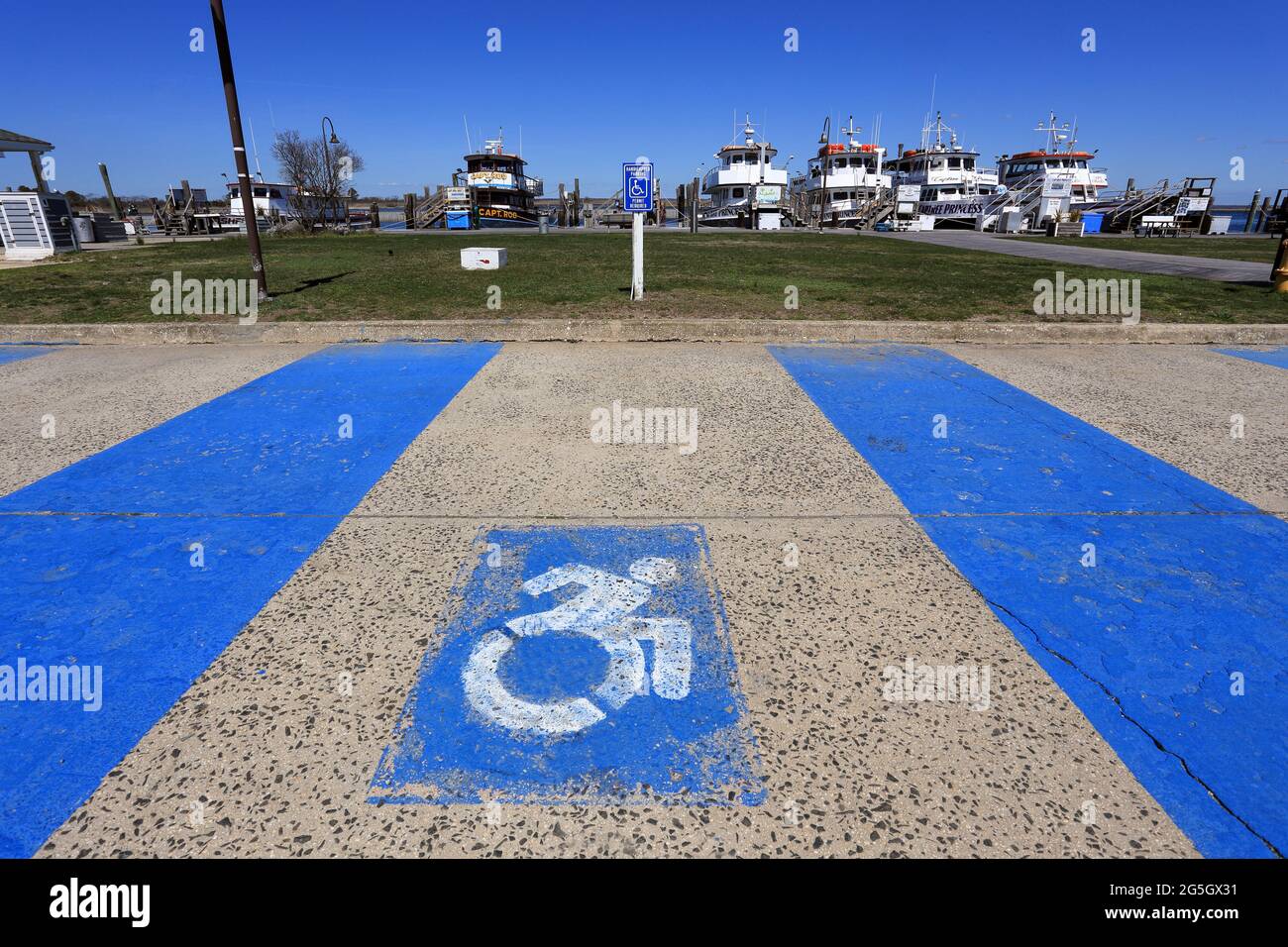 Behindertenparkplätze Long Island New York Stockfoto