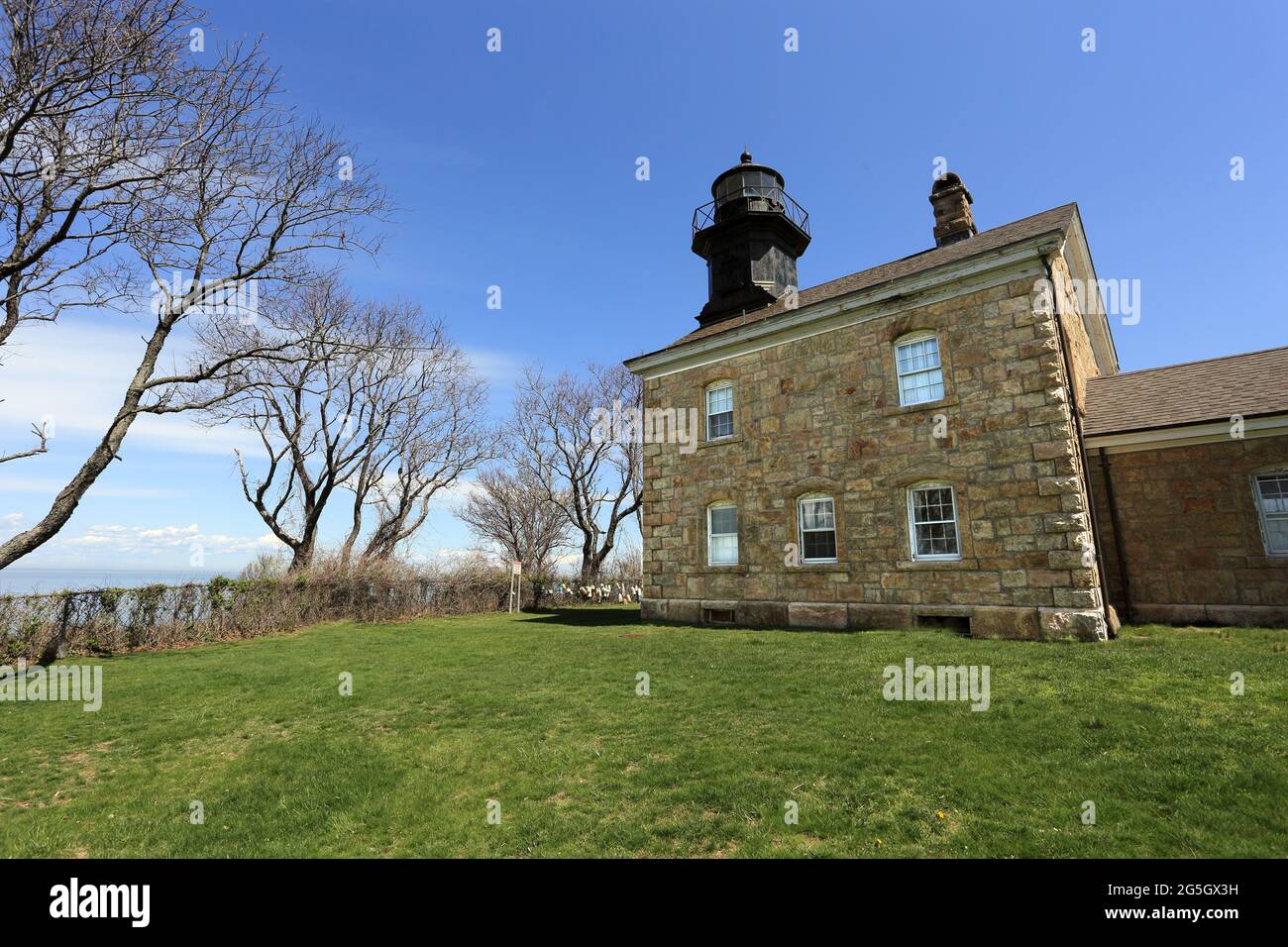 Old Field Leuchtturm Long Island New York Stockfoto