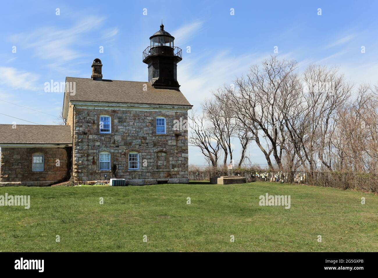 Old Field Leuchtturm Long Island New York Stockfoto