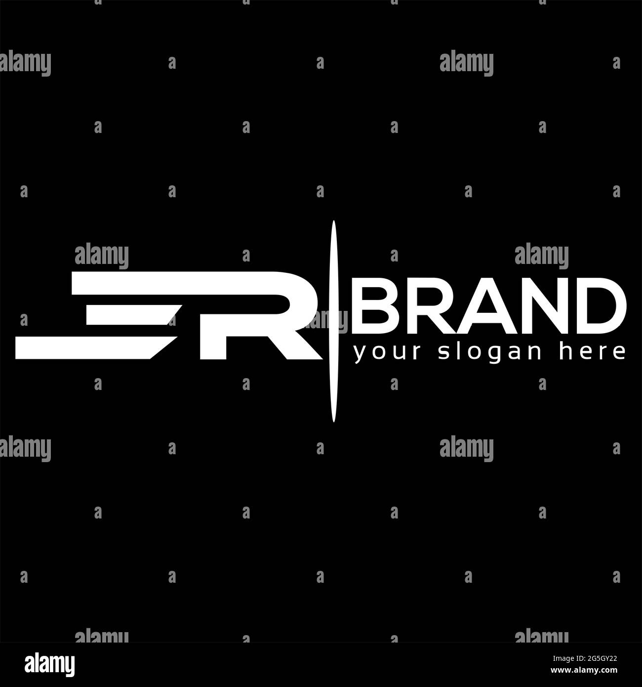 Creative Letter er für Technologie-Logo Stock Vektor