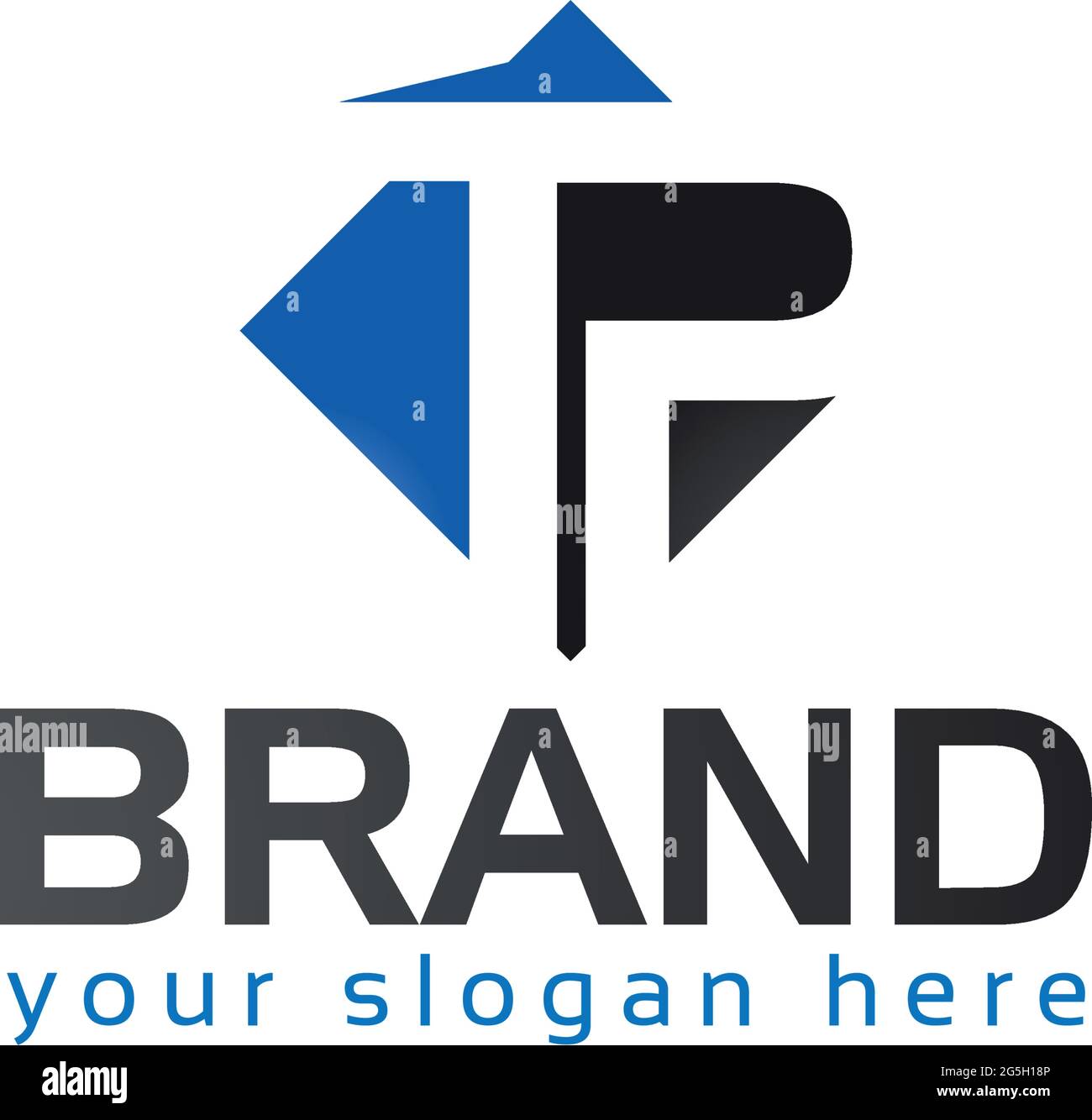 Creative Letter TP für Technologie-Logo Stock Vektor