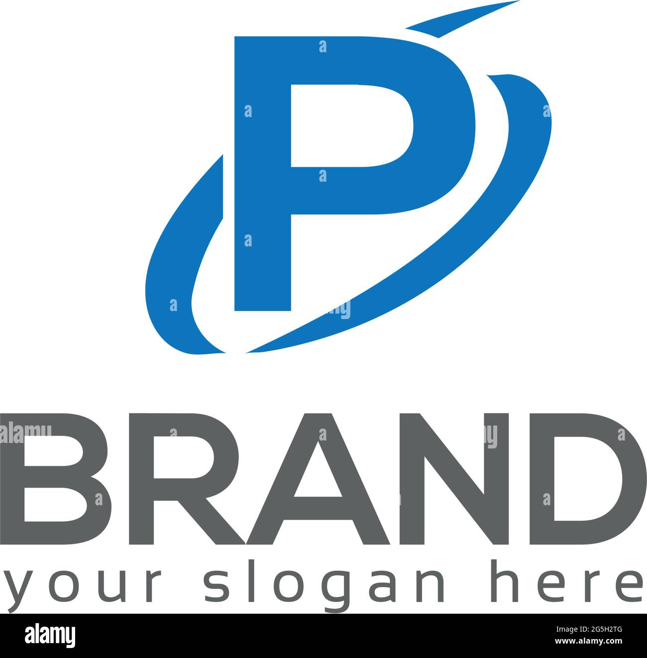 P Swoosh Logo Stock Vektor