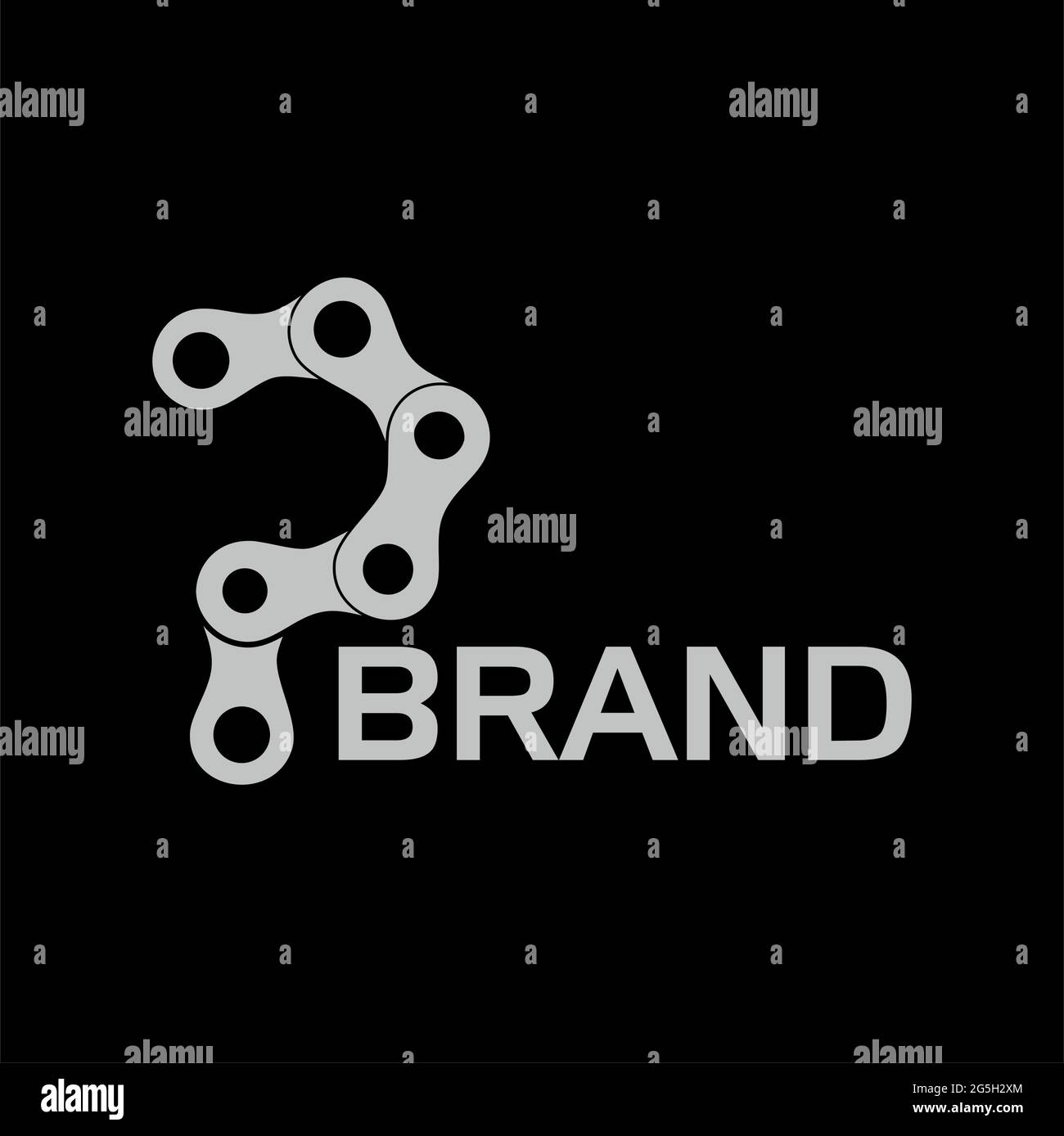 Buchstabe P, Logo Buchstabe P und Kette. Durch Kette geformtes Logo Stock Vektor