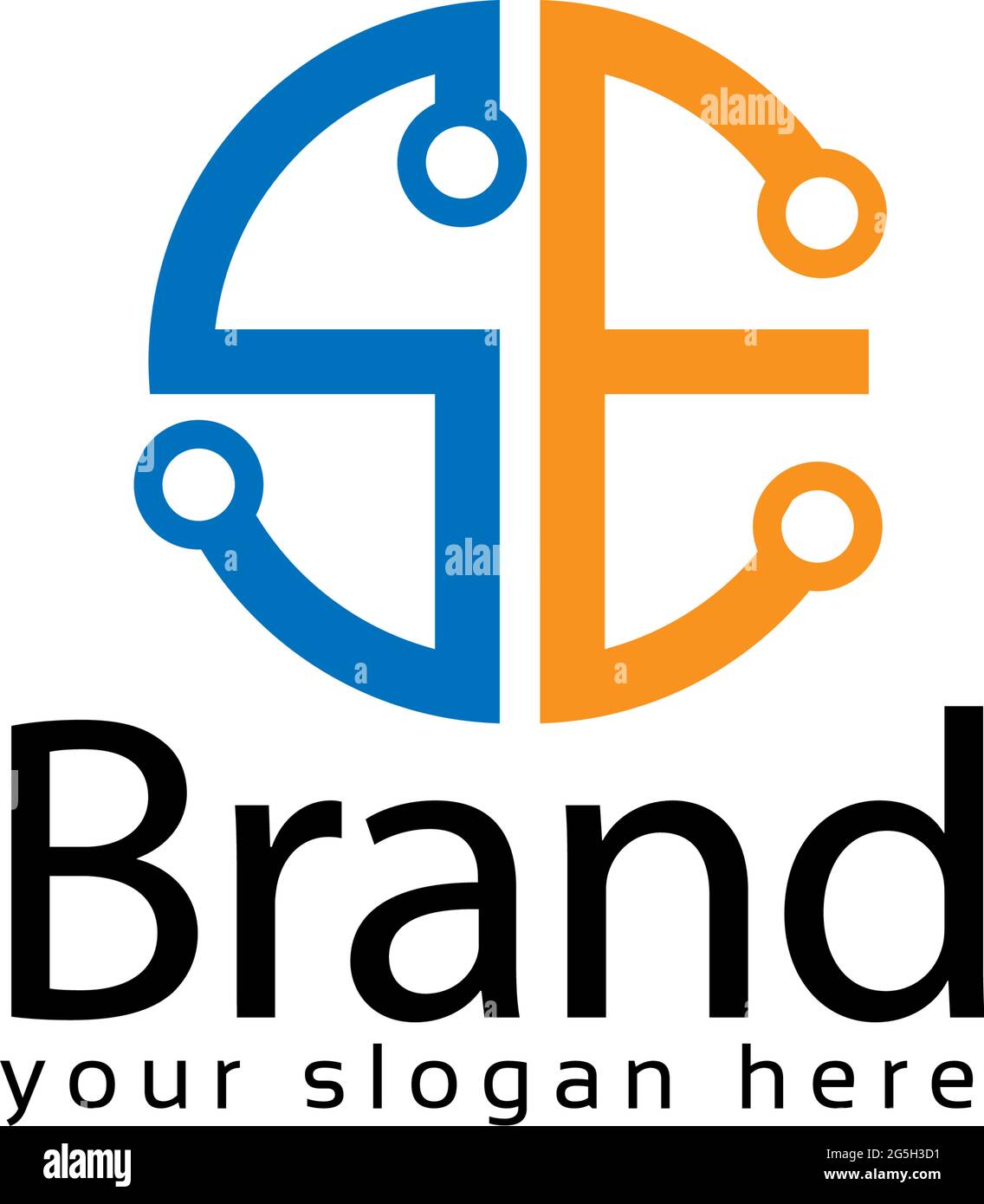 Buchstabe SE, Logo Buchstabe SE und Kette. Durch Kette geformtes Logo Stock Vektor