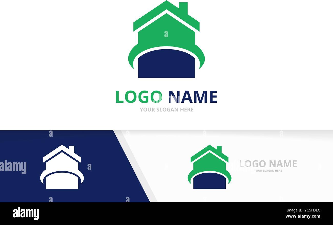 Design-Vorlage für das Firmenlogo. Vector Real Estate Logo-Kombination. Stock Vektor
