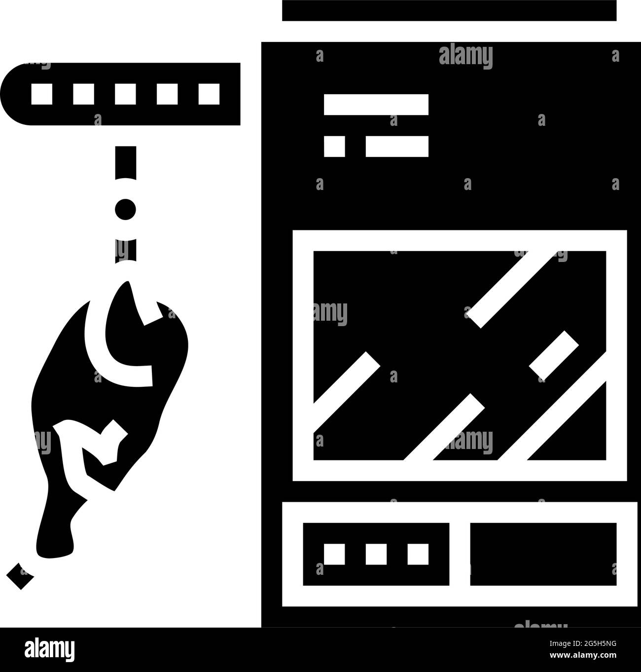 Abbildung des Symbols für das Symbol der Bandmaschine „Chicken Factory ...