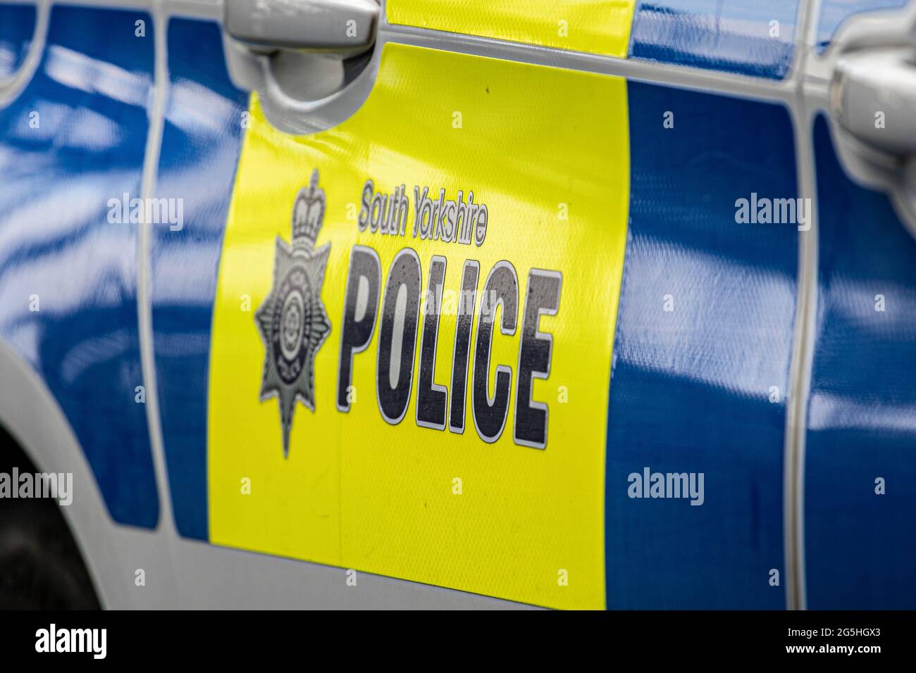 Polizei-Auto Stockfoto