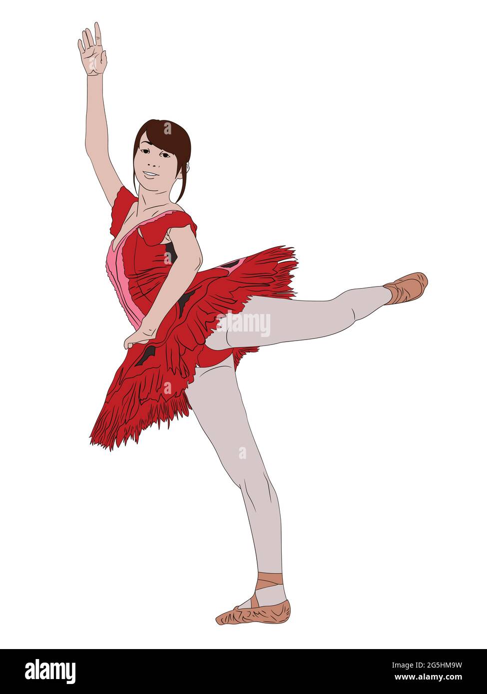 Ballet dance pose illustration Ausgeschnittene Stockfotos und -bilder ...