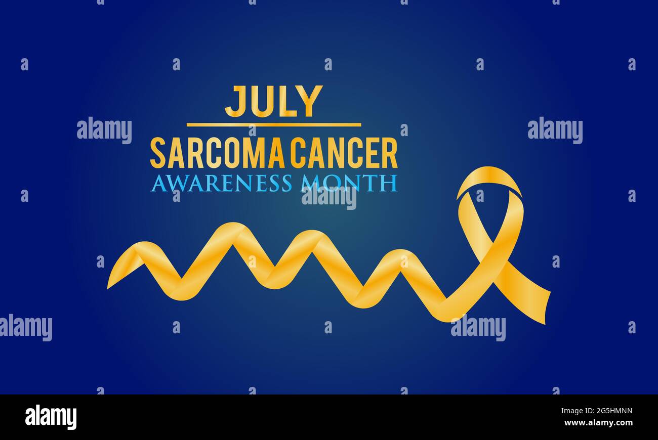 Sarkom Krebs Bewusstsein Monat Banner Konzept beobachtet jeden Juli. Sarkom Krebs Hintergrund, Banner, Poster, Karte Bewusstsein Kampagne Vorlage. Stock Vektor