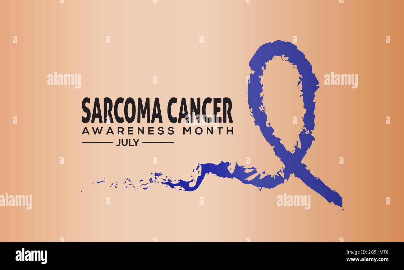Sarkom Krebs Bewusstsein Monat Banner Konzept beobachtet jeden Juli. Sarkom Krebs Hintergrund, Banner, Poster, Karte Bewusstsein Kampagne Vorlage. Stock Vektor