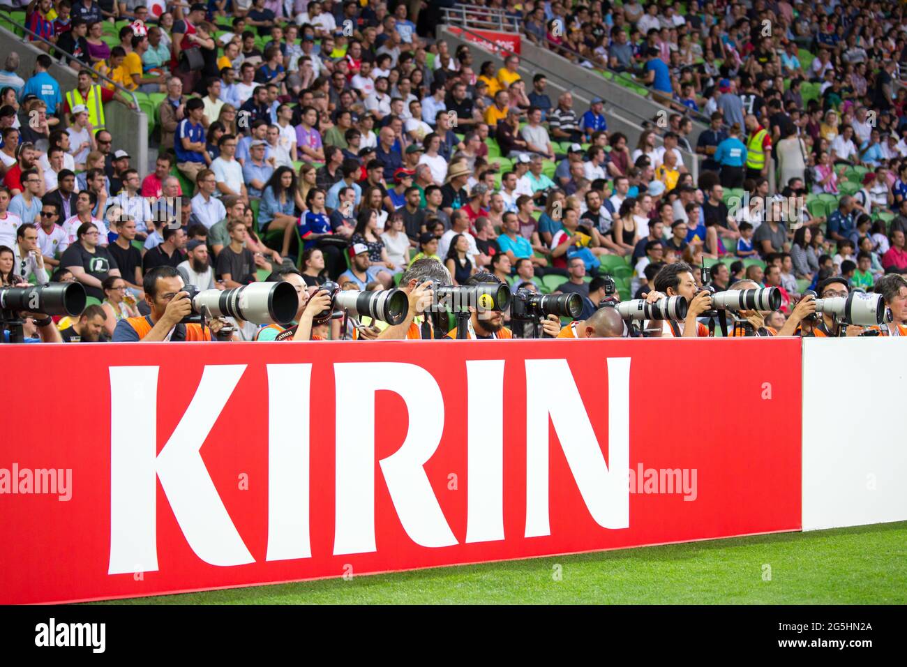 Japan gegen Jordanien beim Asiencup 2015 Stockfoto