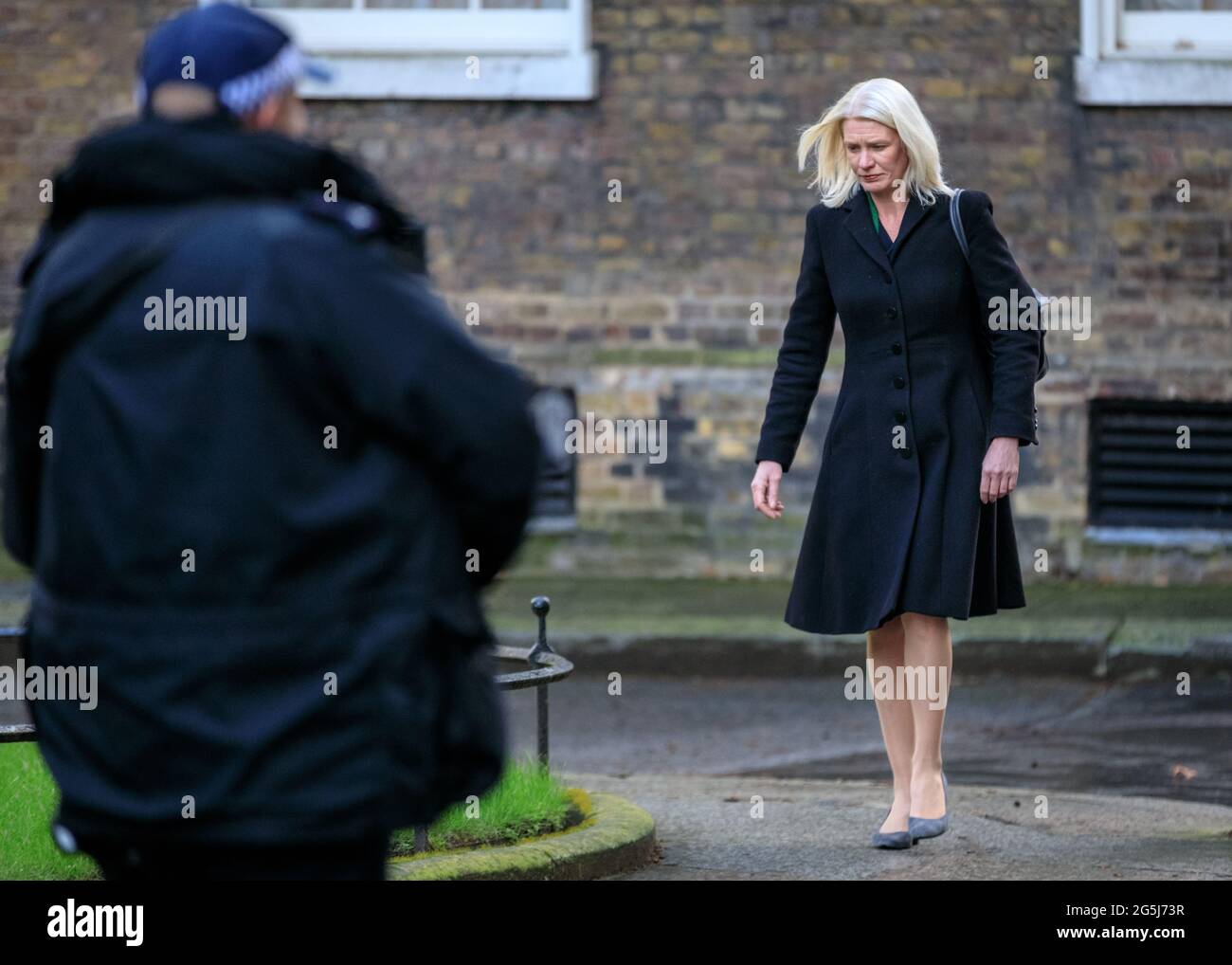 Amanda Milling, britische Politikerin, neue Vorsitzende der Konservativen Partei, Abgeordnete für Cannock Chase, in Downing Street, London, England, Großbritannien Stockfoto