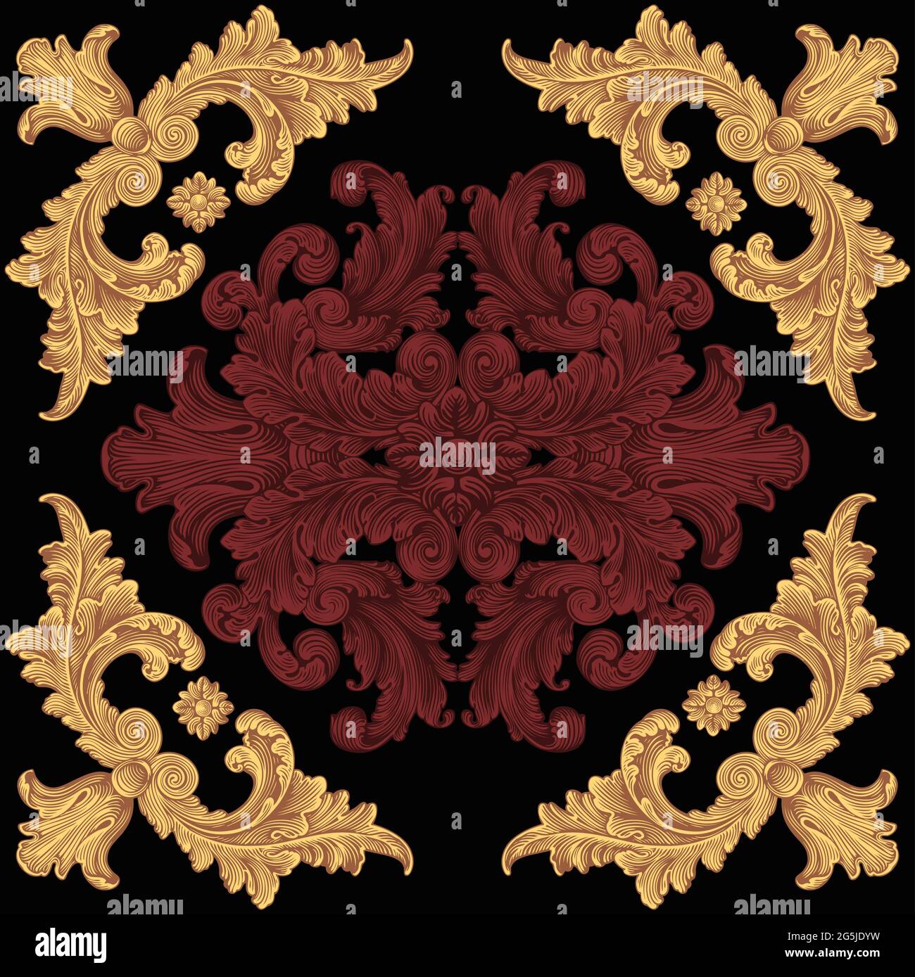 Dekorativer Zierrahmen im Vintage-Stil. Editierbare handgezeichnete Illustration. Vektorgravur. Isoliert auf schwarzem Hintergrund. 8 EPS Stock Vektor