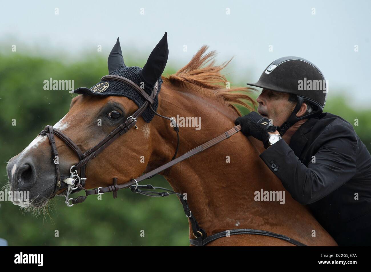 Eric VAN DER VLEUTEN (NED) beim DREAMLAND, Eiffel Challenge Prize beim Longines Paris Eiffel Jumping 2021, Longines Global Champions Tour Equestrian CSI 5 am 26. Juni 2021 im Champs de Mars in Paris, Frankreich - Foto Christophe Bricot / DPPI Stockfoto