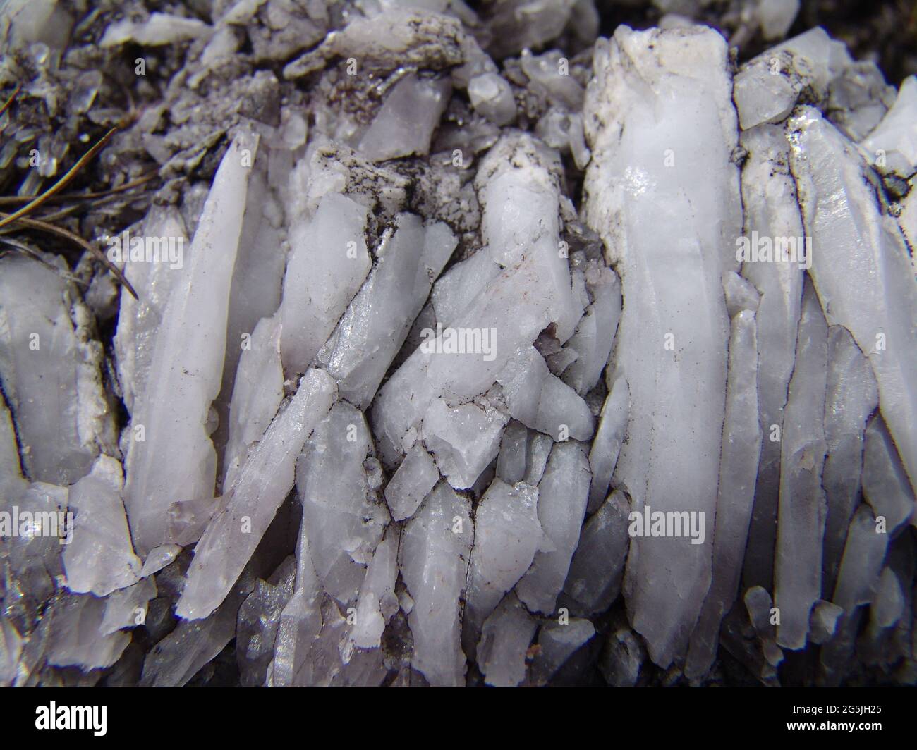 Nahaufnahme von natürlichen Quarzblöcken auf dem Gipfel des Mount Roraima, Venezuela Stockfoto