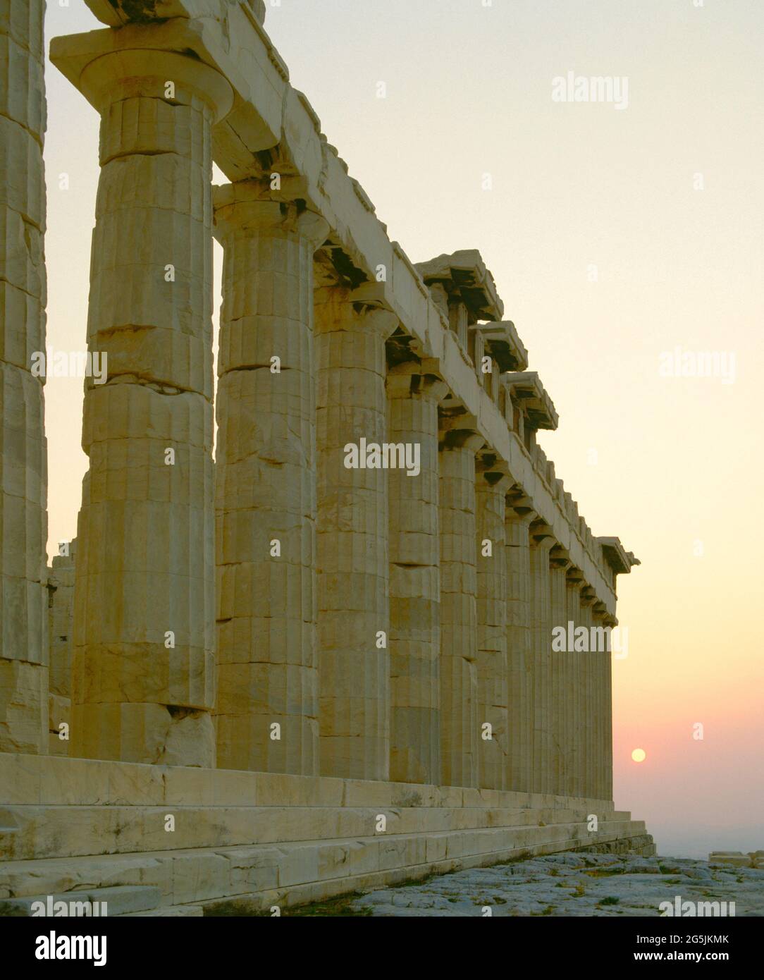 Griechenland, Athen, Akropolis, Parthenon, Sonnenuntergang, Stockfoto