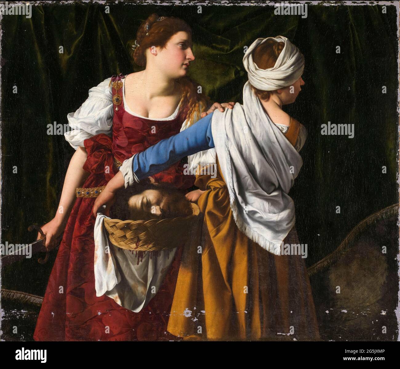 Orazio Gentileschi und Artemisia Gentileschi, Judith und ihre Magd mit dem Haupt des Holofernes, Malerei, um 1608 Stockfoto