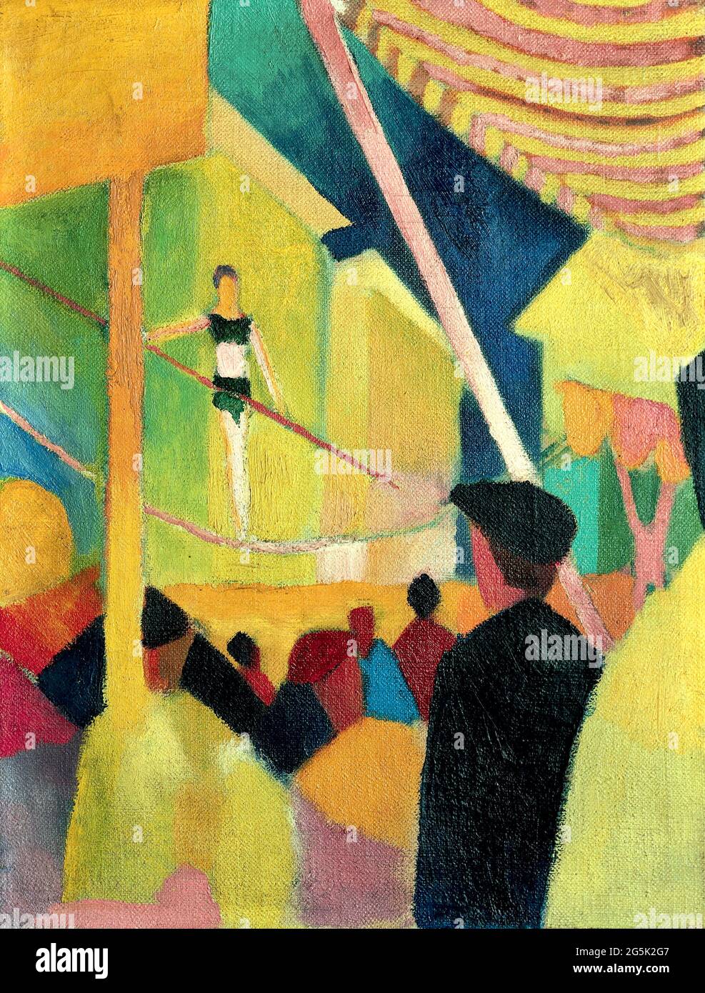 August Macke Kunstwerk mit dem Titel Tightrope Walker. Stockfoto