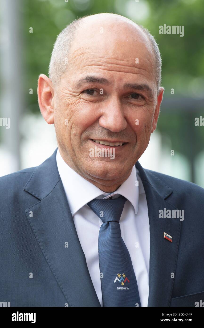 Der slowenische Ministerpräsident Janez JANSA, Slowenien übernimmt am 1. Juli 2021 die Präsidentschaft des Rates der Europäischen Union. Am 23. Juni 2020 im Landeshaus in Düsseldorf. Â Stockfoto