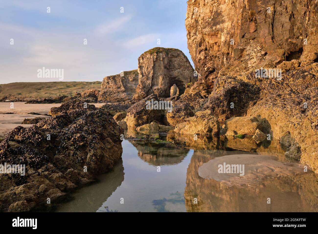 Wunderschöne Küste von Perranporth, Cornwall Stockfoto