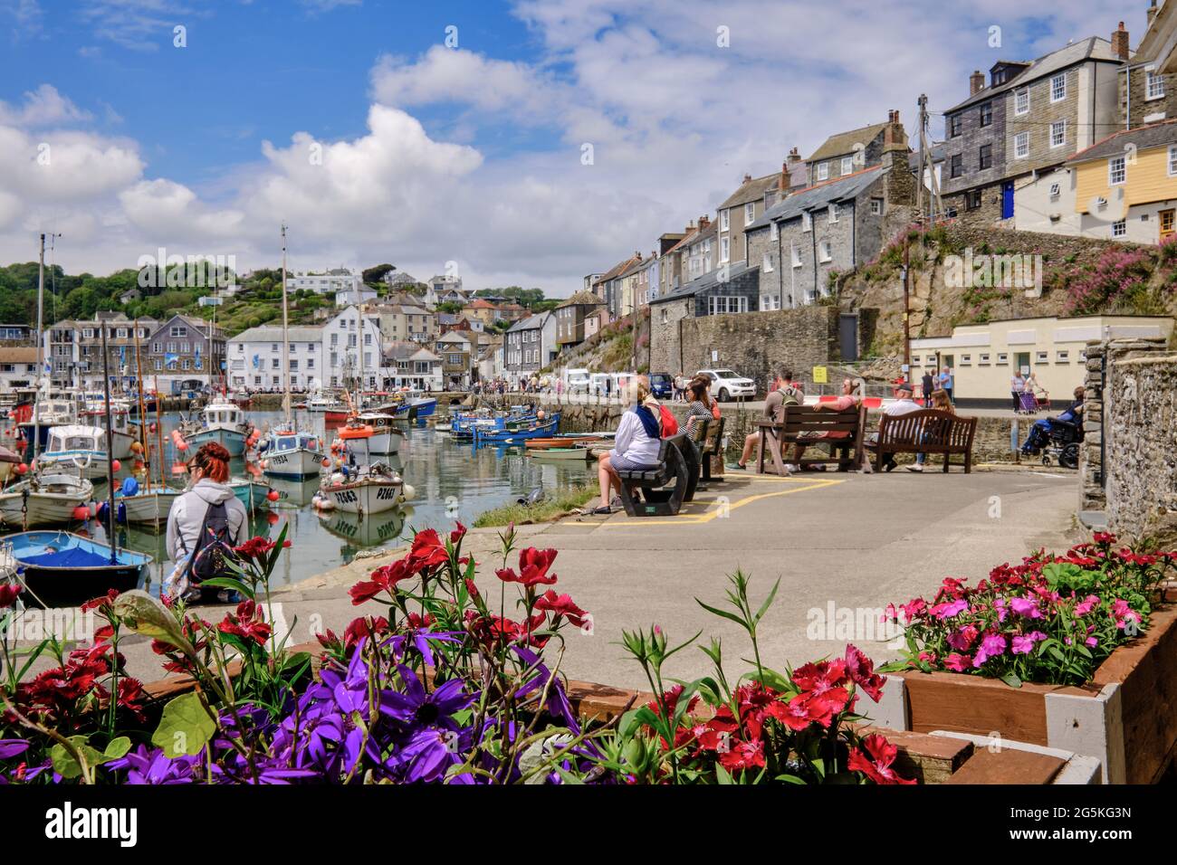 Landschaftlich reizvolle Mevagissey in Cornwall, Großbritannien Stockfoto