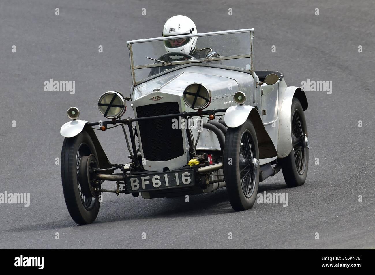 Andy Cawley, Frazer Nash Super Sports, VSCC, Geoghegan Trophy Race for Standard and Modified Pre-war Sports Cars, Shuttleworth Nuffield und Len Thomps Stockfoto