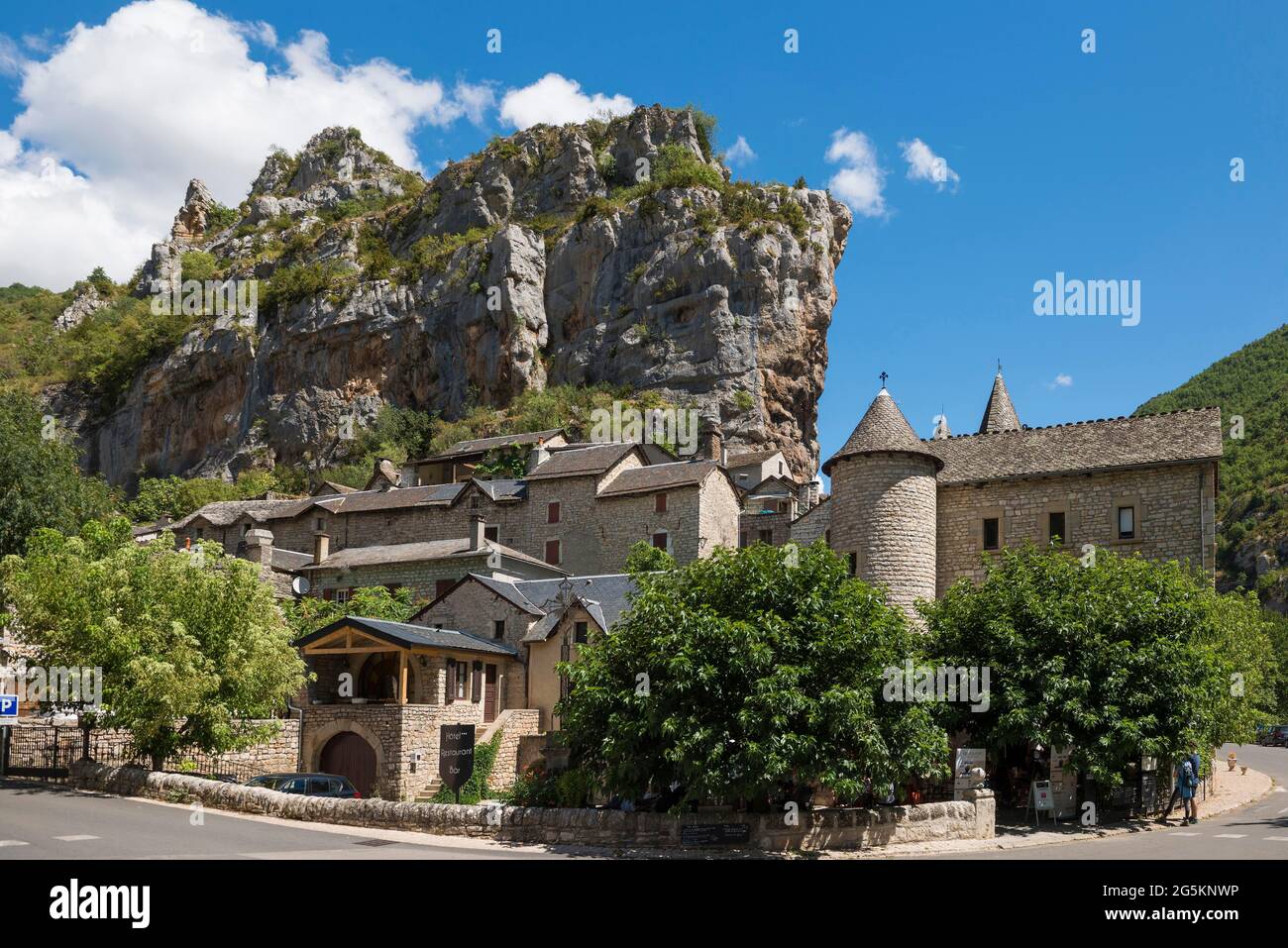Le Rozier, Gorge du Tarn, Parc National des Cevennes, Nationalpark Cevennes, Lozère, Languedoc-Roussillon, Ozzitanie, Frankreich, Europa Stockfoto