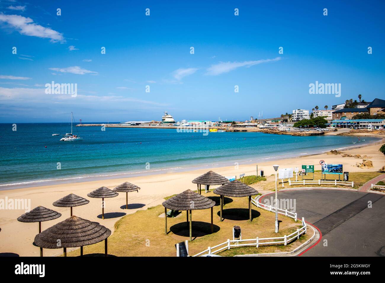 Mosselbay Strand während der Sperre von 2020 Stockfoto