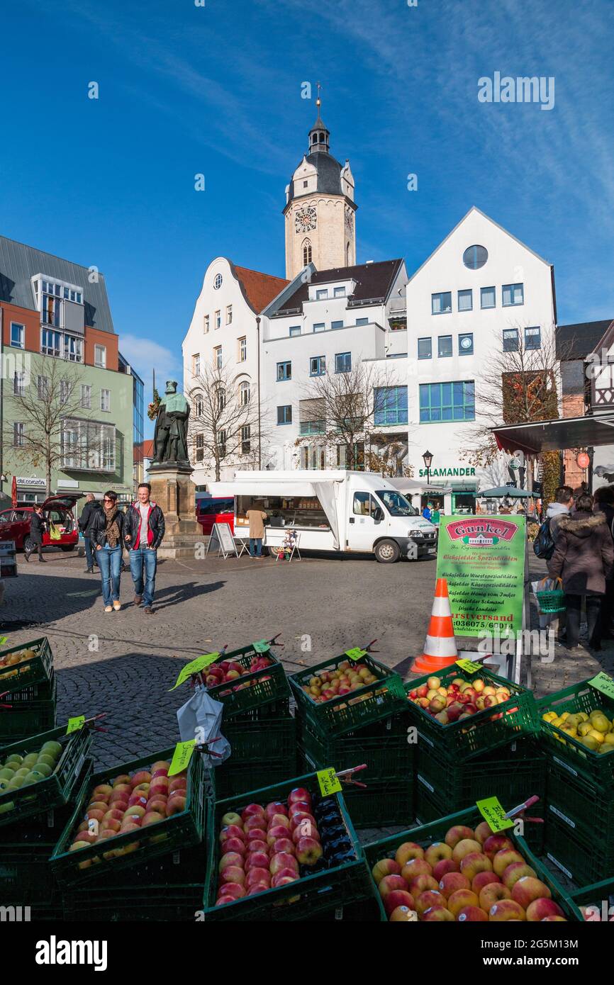 Marktplatz Jena, Thüringen, Deutschland, Europa Stockfoto