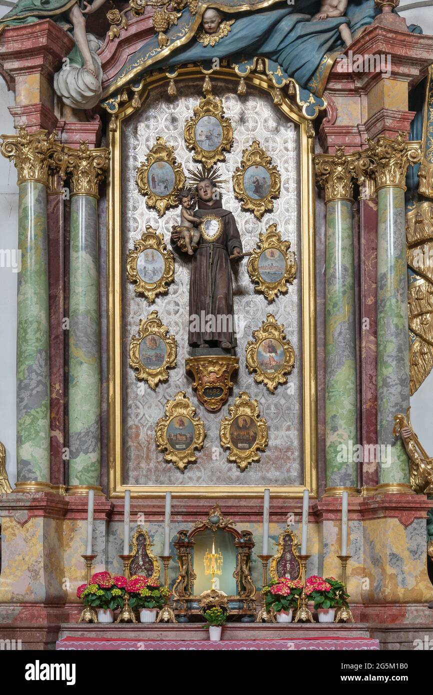 Antonius-Altar, Seitenaltar, römisch-katholische Klosterkirche St. Anna ...
