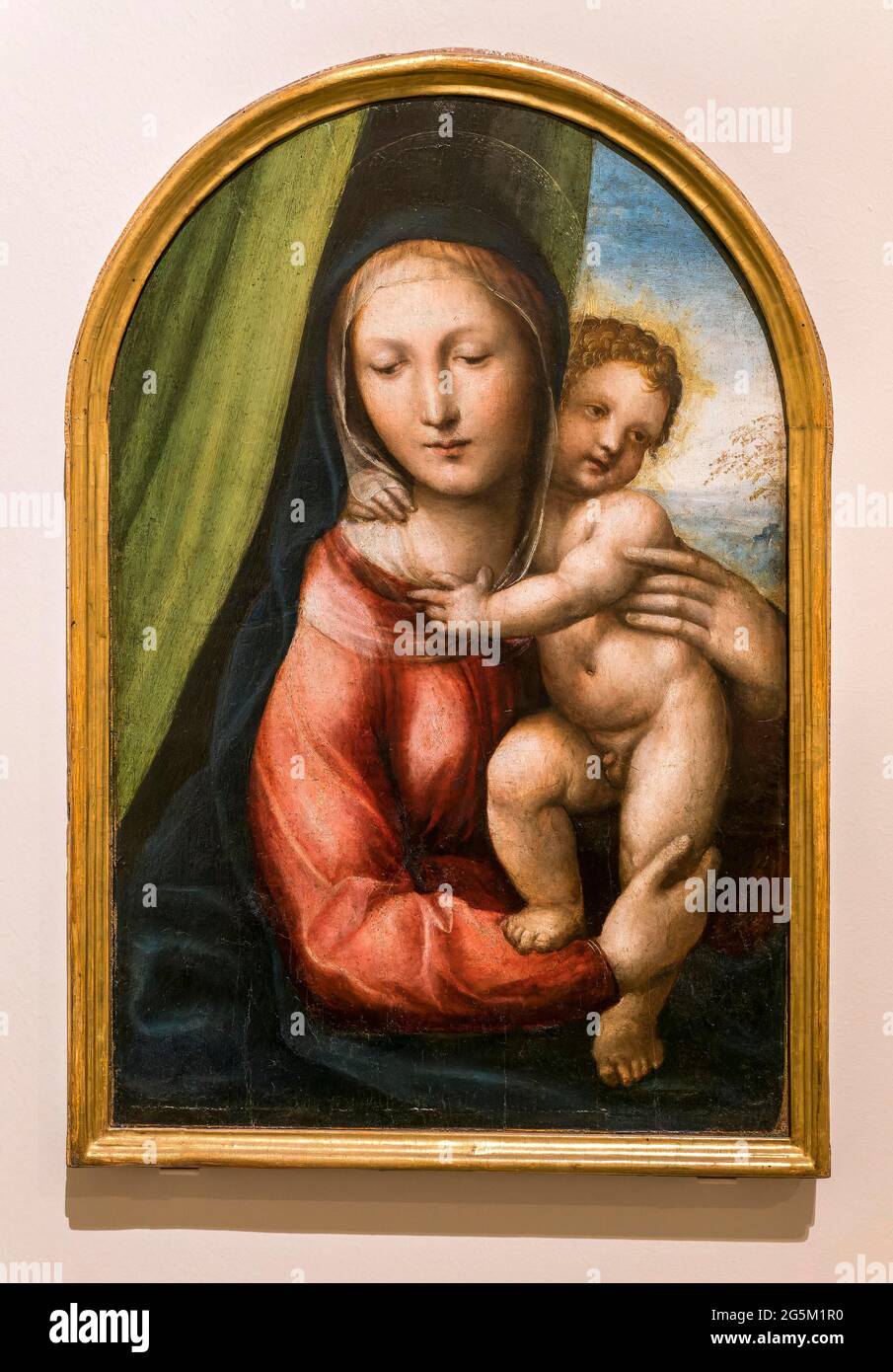 Madonna mit Kind, Madonna col Bambino, ca. 1526-1527, Maler Giovanni Antonio Bazzi genannt Sodoma, Museo dell' Opera Metropolitana, Siena, Toskana, Stockfoto