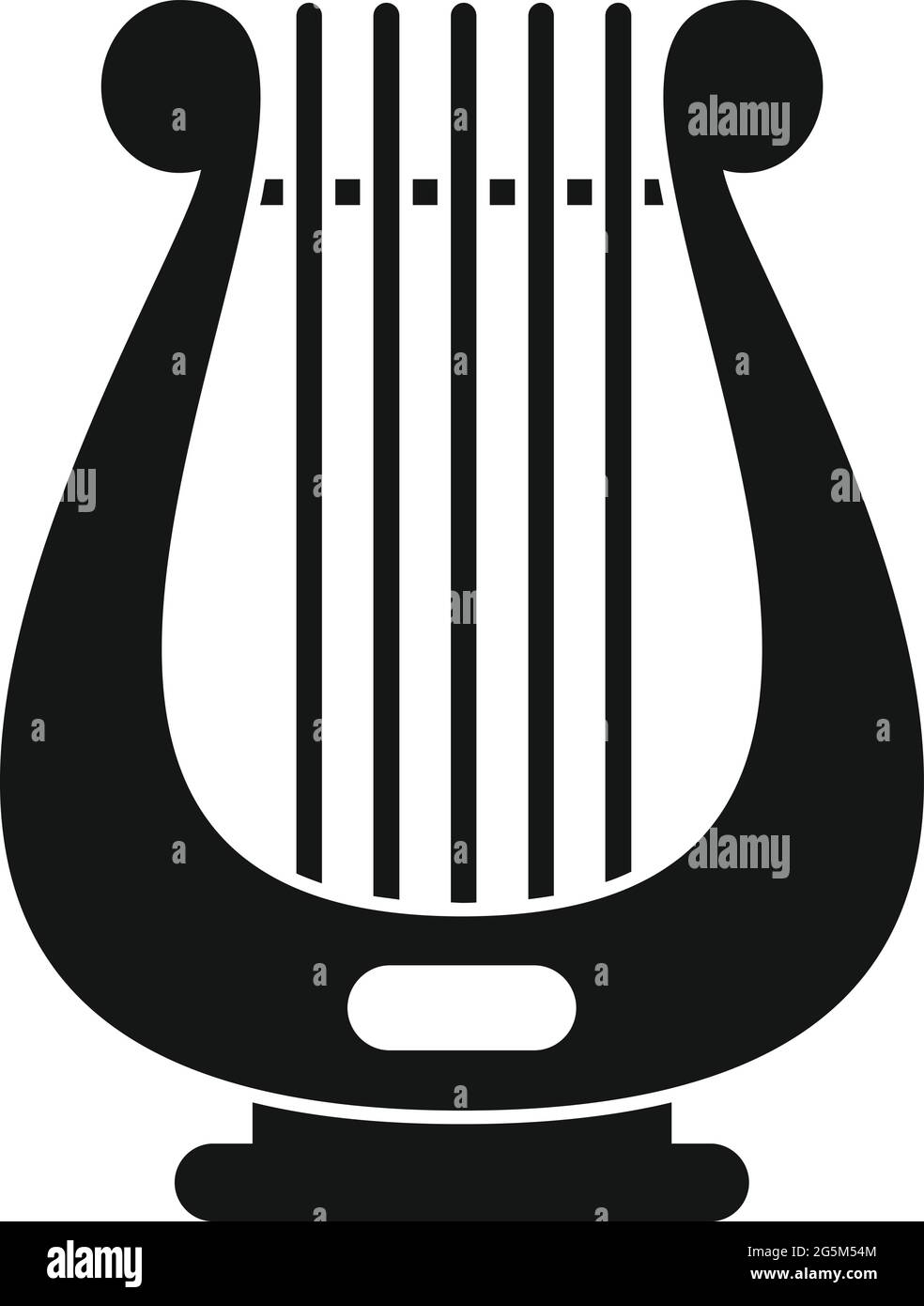Harp Symbol einfacher Vektor. Irische Leier Stock Vektor