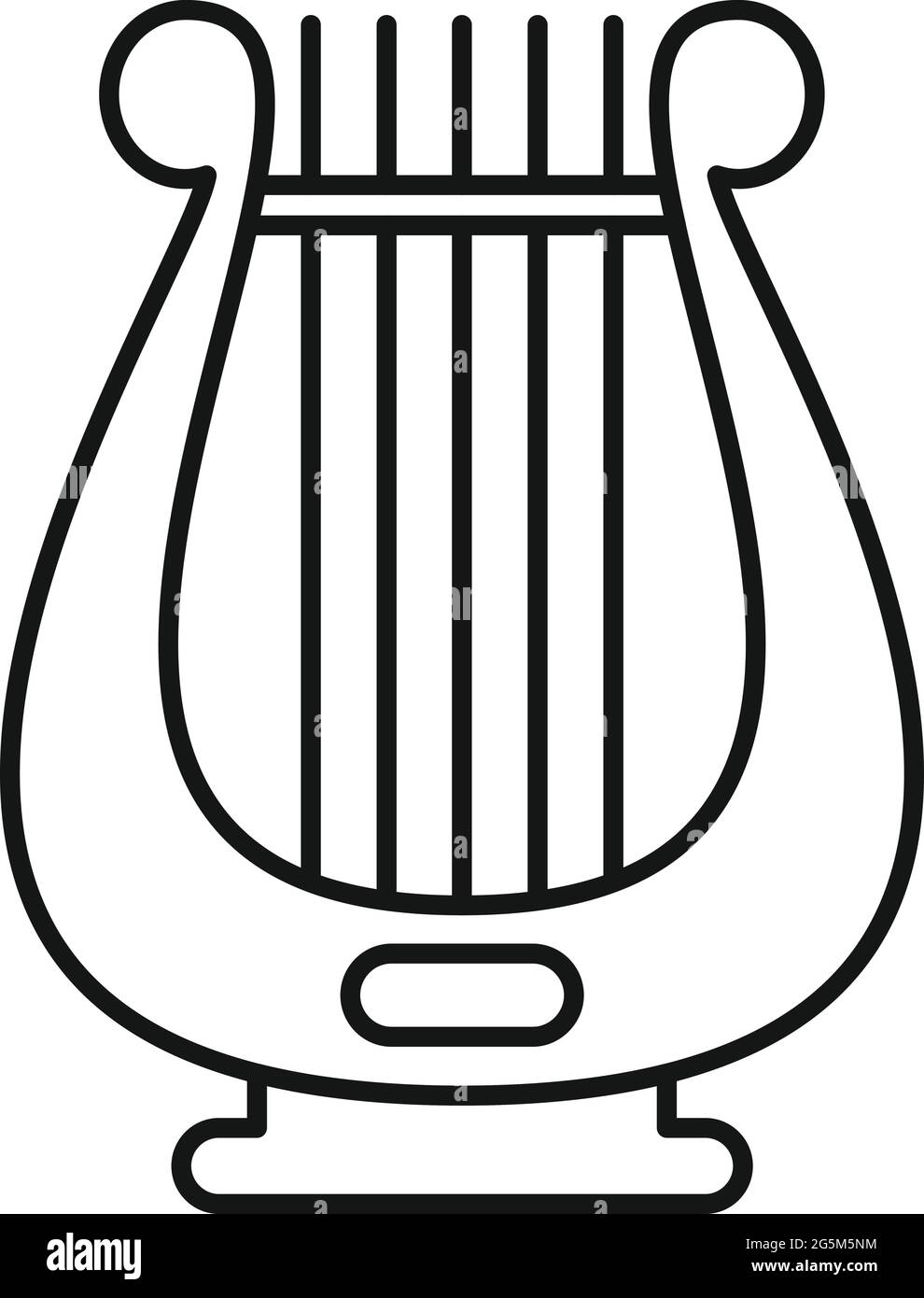 Harp-Symbol-Umrissvektor. Irische Leier Stock Vektor