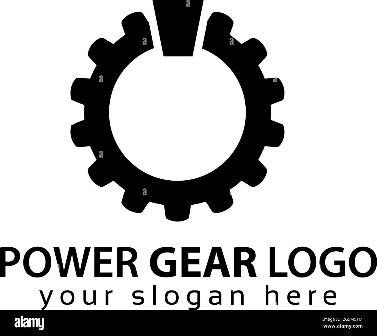 Vektor des Power Gear-Logos Stock Vektor