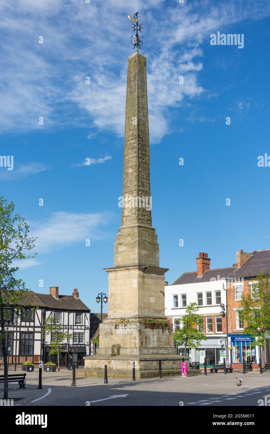 Ripon Obelisk, Market Place, Ripon, North Yorkshire, England, Vereinigtes Königreich Stockfoto