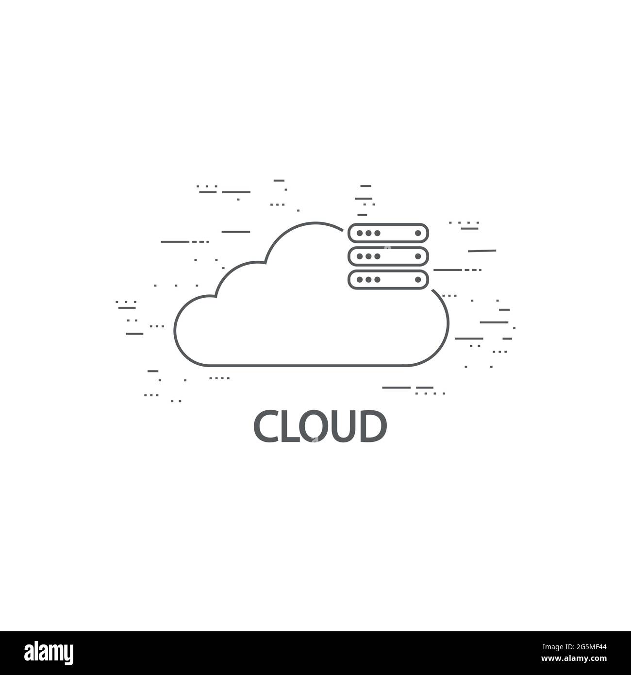 Flaches Cloud-Computing-Design Stock Vektor