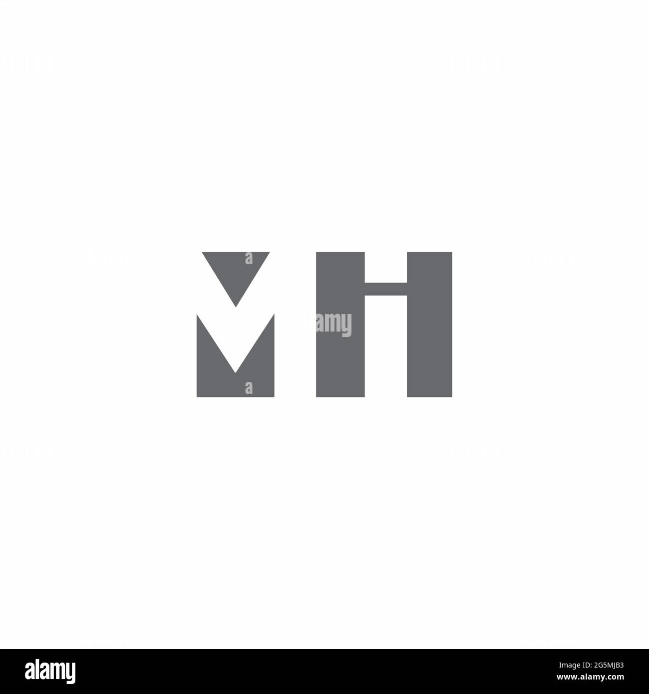 MI Logo-Monogramm mit negativem Raum Stil Design-Vorlage isoliert auf weißem Hintergrund Stock Vektor